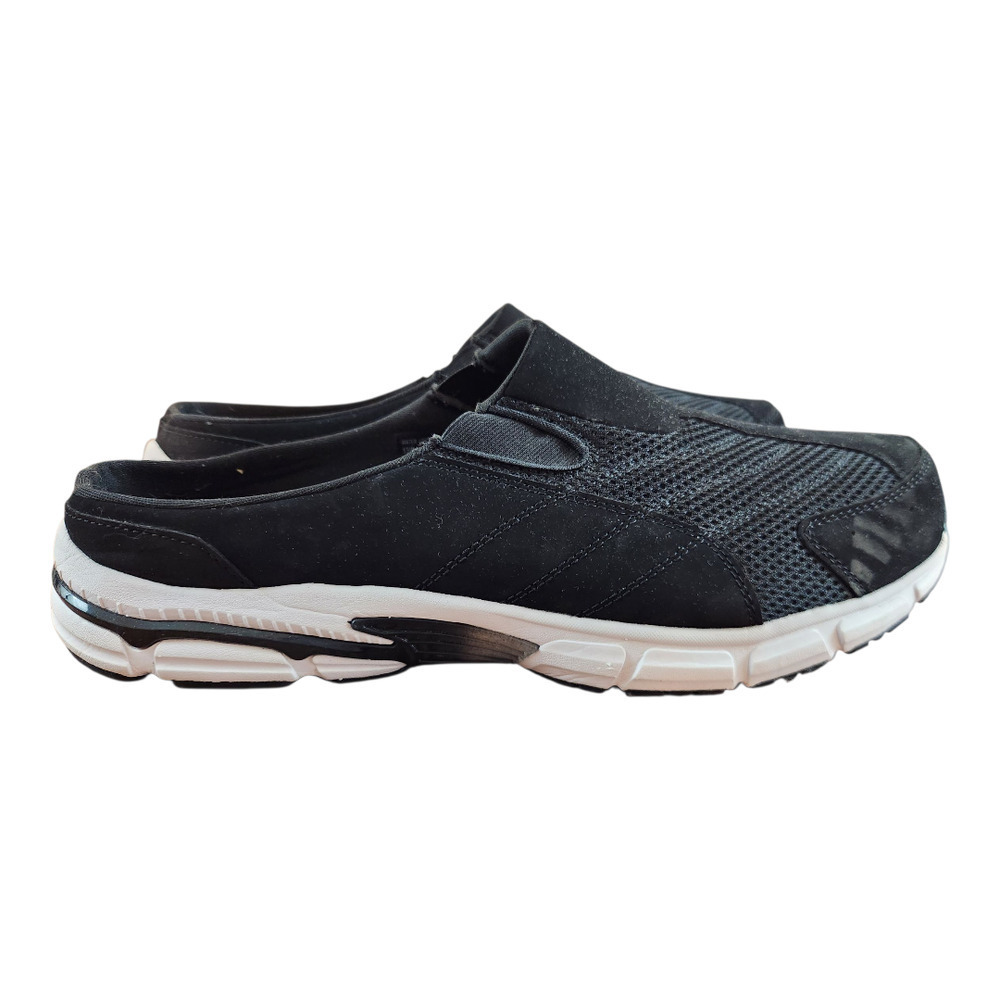 KIng Size mens slip on shoes sz 13W black white comfort slide 15049 - Picture 3 of 11
